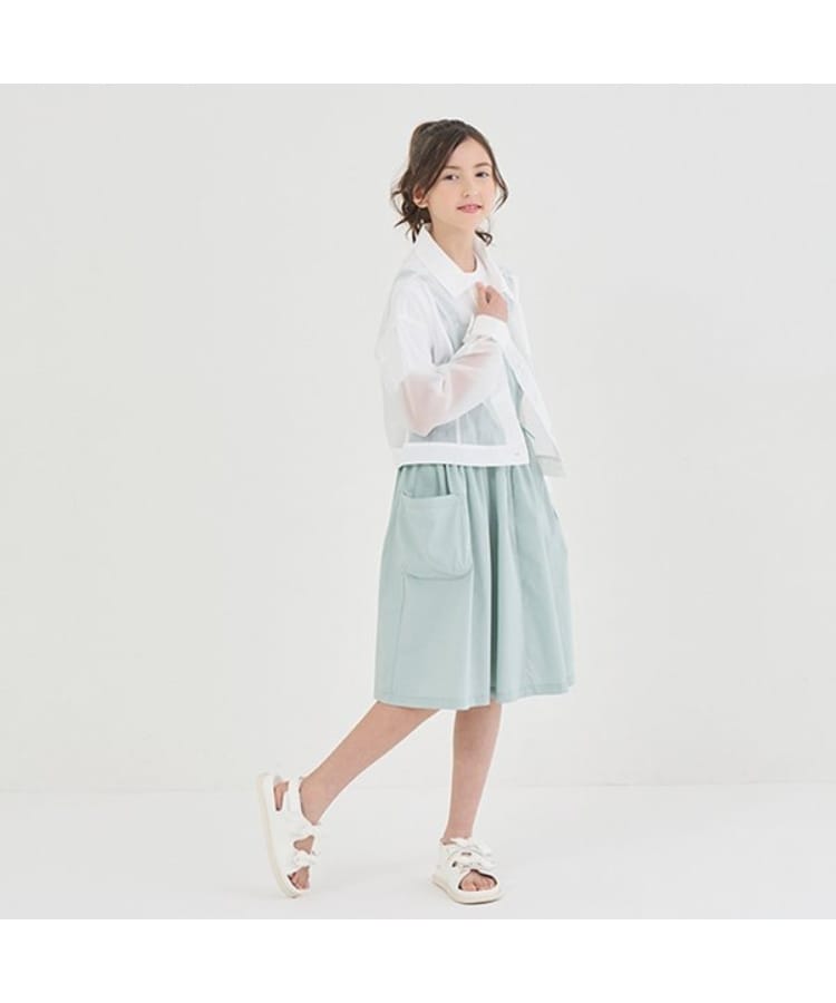 ケイト・スペード ニューヨーク キッズ(kate spade NEW YORK)のガールズ ロゴベルトジャンパースカート12