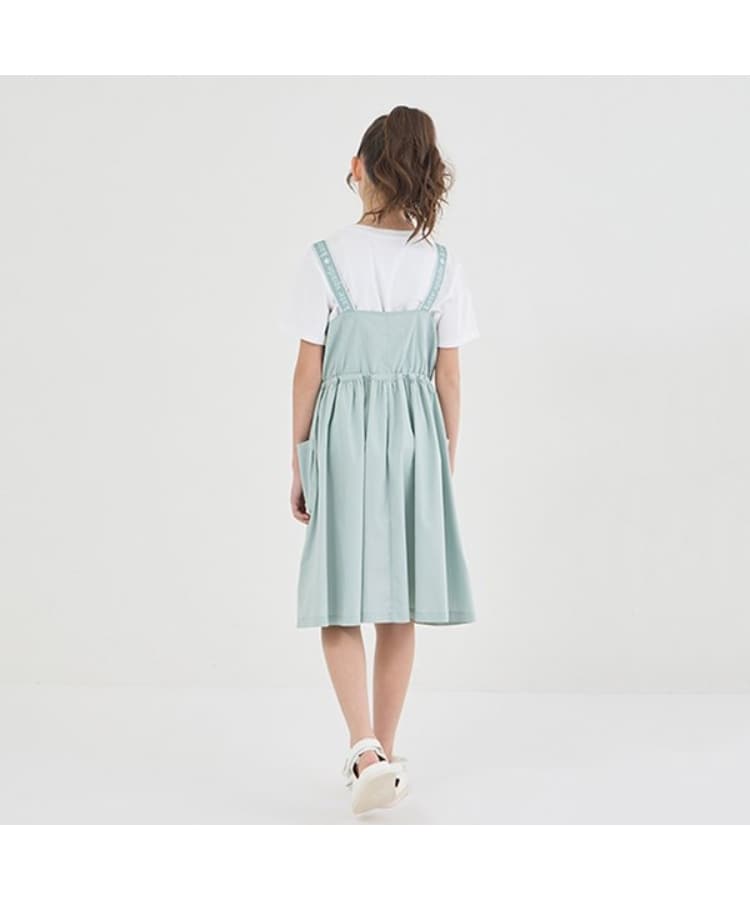 ケイト・スペード ニューヨーク キッズ(kate spade NEW YORK)のガールズ ロゴベルトジャンパースカート13