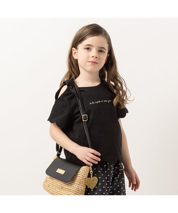 ケイト・スペード ニューヨーク キッズ(kate spade NEW YORK)のトドラー スカラップTシャツ ブラック(219)