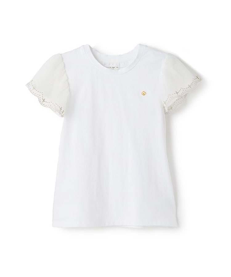 ケイト・スペード ニューヨーク キッズ(kate spade NEW YORK)のガールズ チュールスリーブTシャツ オフホワイト(003)