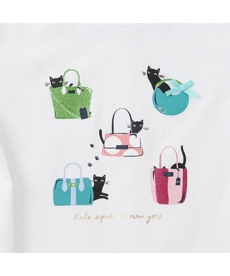 ケイト・スペード ニューヨーク キッズ(kate spade NEW YORK)のガールズ ノーティーキャットTシャツ4
