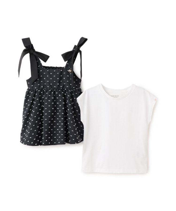 ケイト・スペード ニューヨーク キッズ(kate spade NEW YORK)のトドラー ボウドビーチュニック&Tシャツセット2