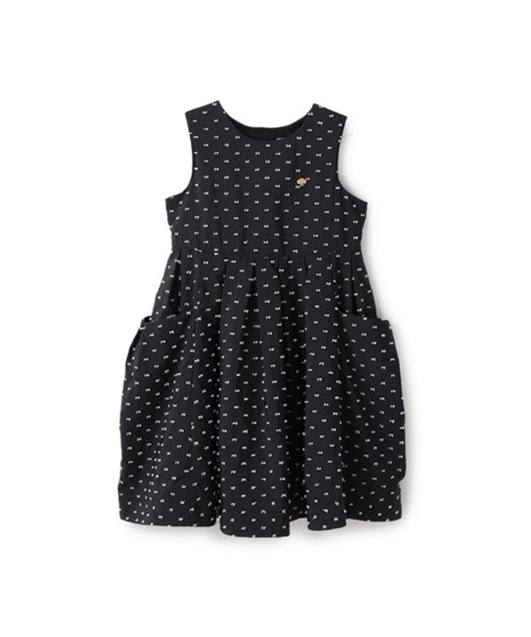 ケイト・スペード ニューヨーク キッズ(kate spade NEW YORK)のトドラー ボウドビーワンピース ブラック(219)