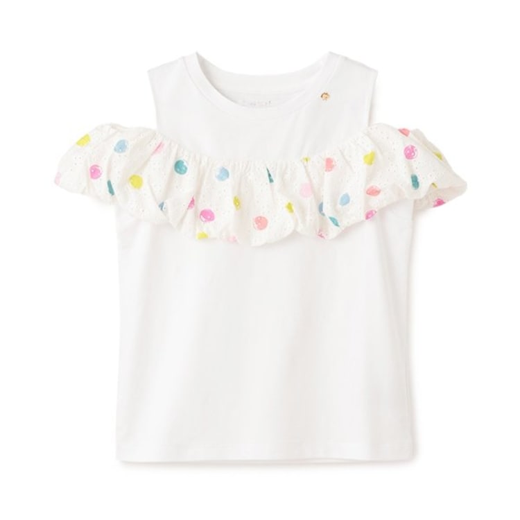 ケイト・スペード ニューヨーク キッズ(kate spade NEW YORK)のガールズ ウォーターカラードットカットソー Ｔシャツ