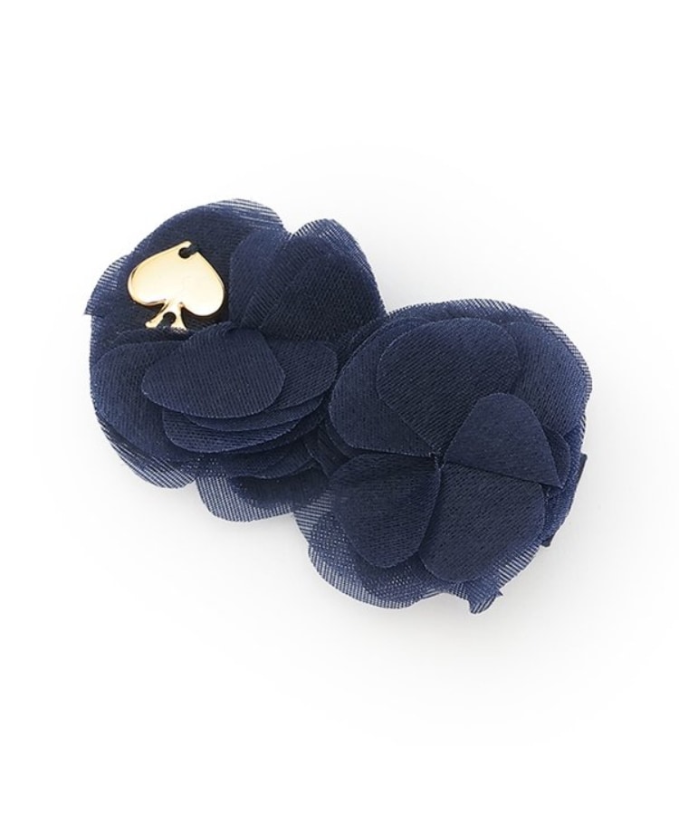ケイト・スペード ニューヨーク キッズ(kate spade NEW YORK)のフローラルヘアクリップ ネイビー(094)