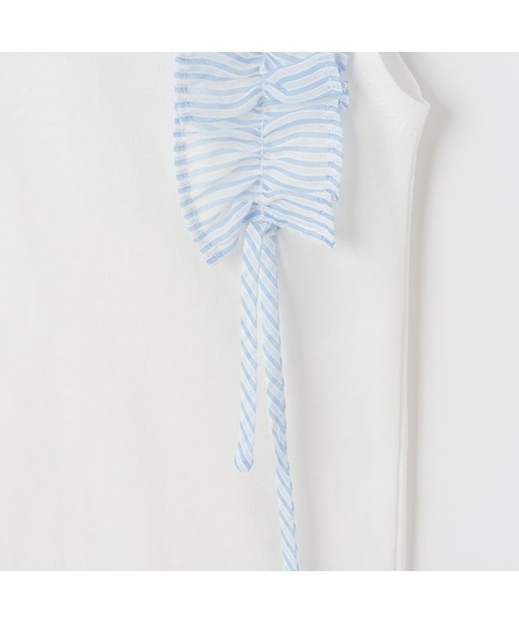 ケイト・スペード ニューヨーク キッズ(kate spade NEW YORK)のガールズ ストライプラッフルスリーブTシャツ6