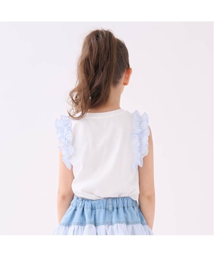 ケイト・スペード ニューヨーク キッズ(kate spade NEW YORK)のトドラー ストライプラッフルスリーブTシャツ13