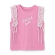 ケイト・スペード ニューヨーク キッズ(kate spade NEW YORK)のトドラー ストライプラッフルスリーブTシャツ ピンク(072)