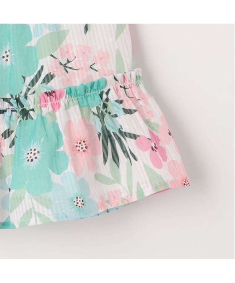 ケイト・スペード ニューヨーク キッズ(kate spade NEW YORK)のサマーフローラルラッフルスリーブワンピース6