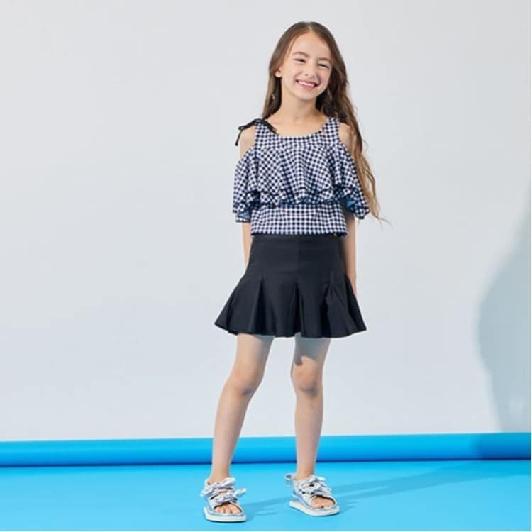 ケイト・スペード ニューヨーク キッズ(kate spade NEW YORK)の【SWIM】トドラー ギンガムスイムウェア