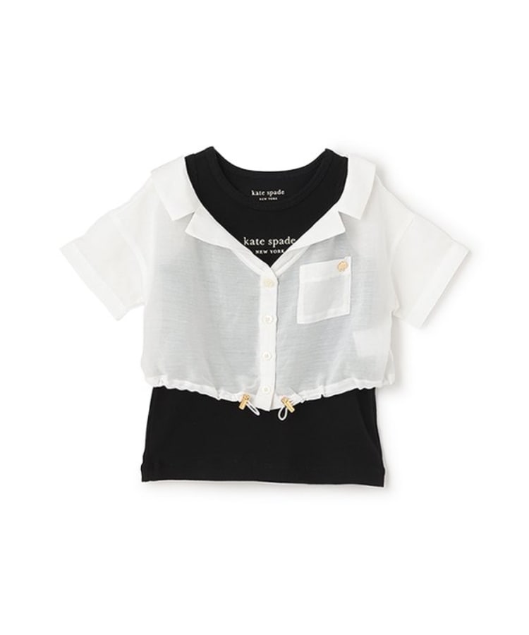 ケイト・スペード ニューヨーク キッズ(kate spade NEW YORK)のトドラー シアーシャツ&タンクトップセット ブラック(219)