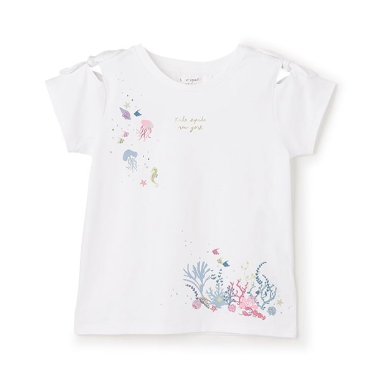 ケイト・スペード ニューヨーク キッズ(kate spade NEW YORK)のガールズ シーオブジェリーフィッシュTシャツ Ｔシャツ