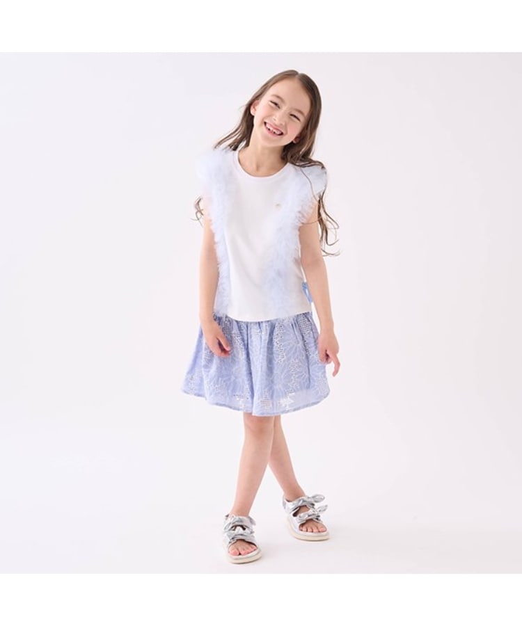 ケイト・スペード ニューヨーク キッズ(kate spade NEW YORK)のトドラー デイジーレーススカート サックスブルー(090)
