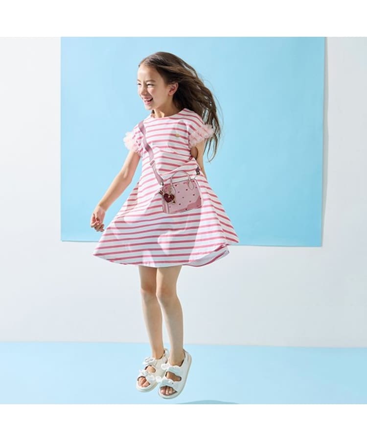 ケイト・スペード ニューヨーク キッズ(kate spade NEW YORK)のトドラー トロンプルイユハートバッグワンピース ピンク(072)