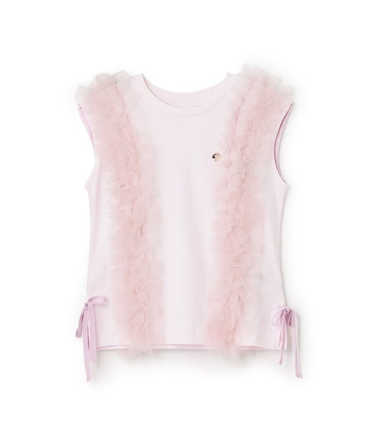 ケイト・スペード ニューヨーク キッズ(kate spade NEW YORK)のトドラー チュールフリルTシャツ ピンク(071)