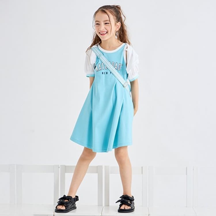 ケイト・スペード ニューヨーク キッズ(kate spade NEW YORK)のトドラー クロップドパーカ&ワンピースセット ミドルワンピース