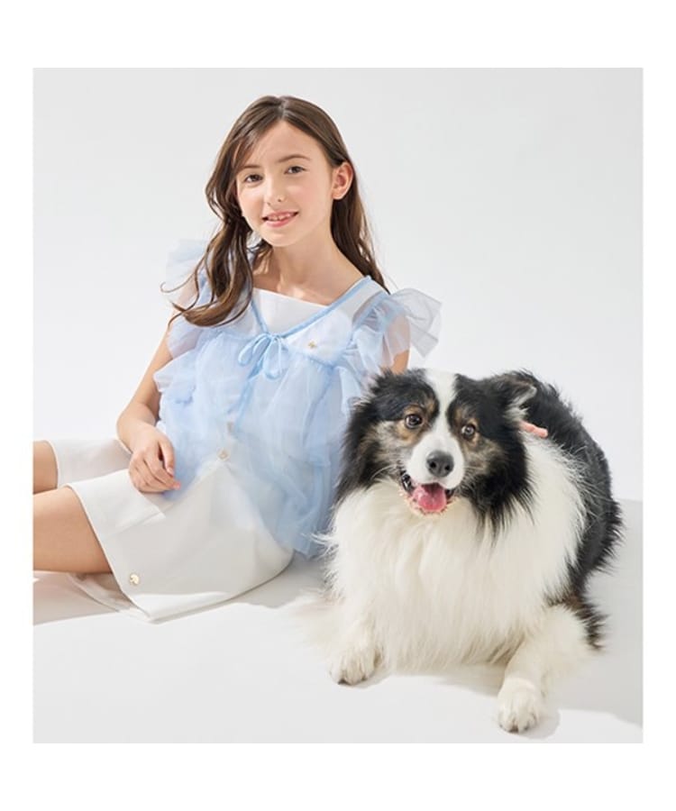 ケイト・スペード ニューヨーク キッズ(kate spade NEW YORK)のガールズ ラッフルシアーブラウス&インナーセット16