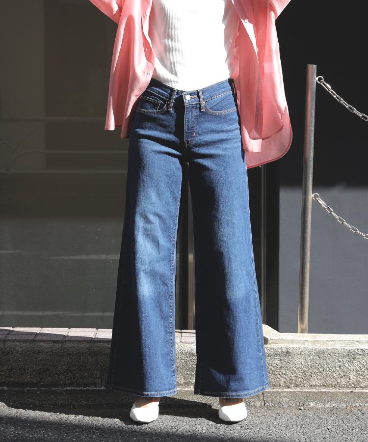 ライトオン(Right-on)のLevi's(リーバイス)「318」SHAPING WIDE ダークインディゴブルー(0005)
