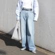 ライトオン(Right-on)のLevi's(リーバイス)「RIBCAGE」ワイドレッグ ダークインディゴブルー(0005)