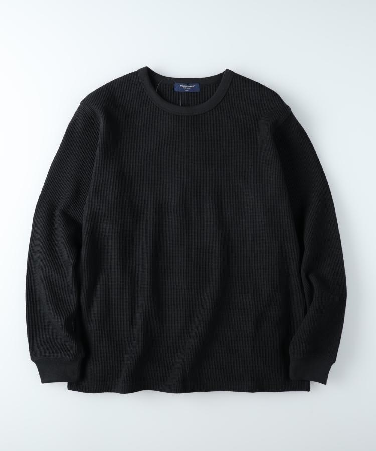 ライトオン(Right-on)のBACK NUMBER(バックナンバー)【S〜2XL展開】ワッフルクルー長袖Tシャツ1