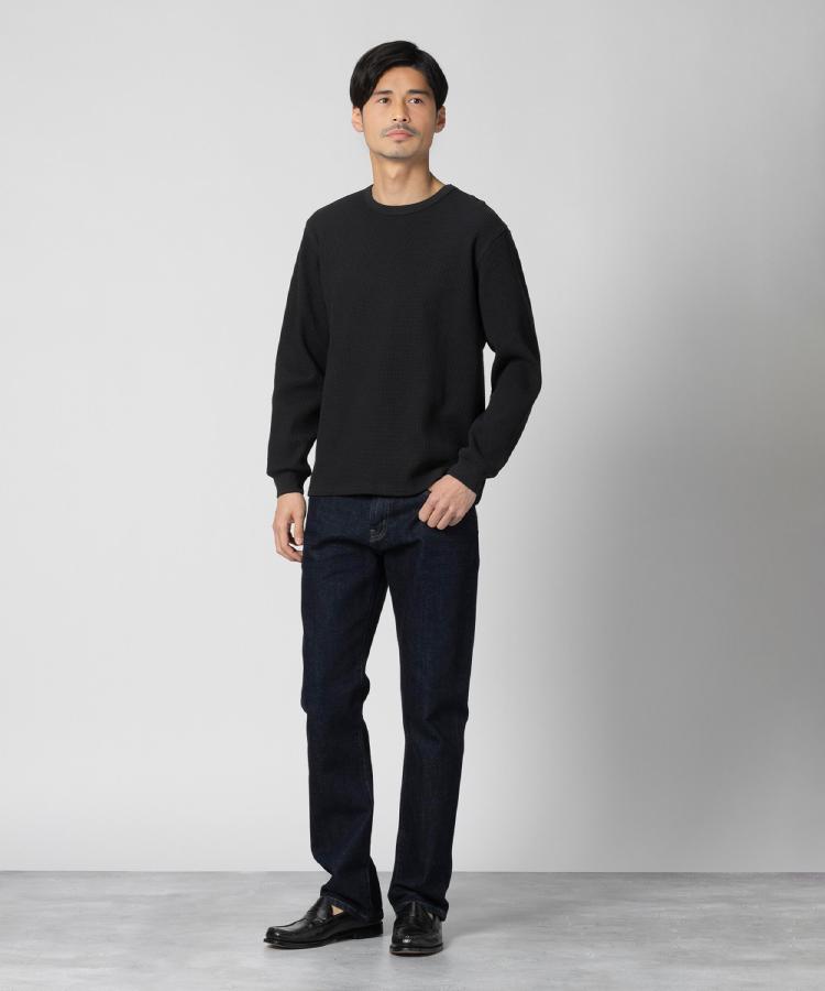 ライトオン(Right-on)のBACK NUMBER(バックナンバー)【S〜2XL展開】ワッフルクルー長袖Tシャツ2