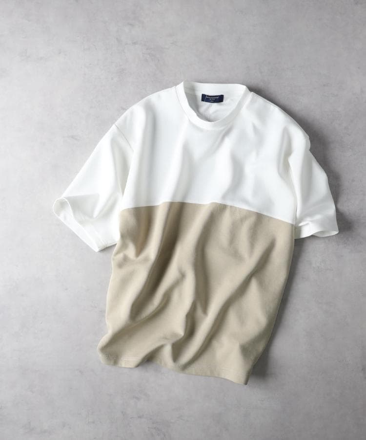 ライトオン(Right-on)のBACK NUMBER(バックナンバー)2段切替Ｔシャツ ベージュ(0075)