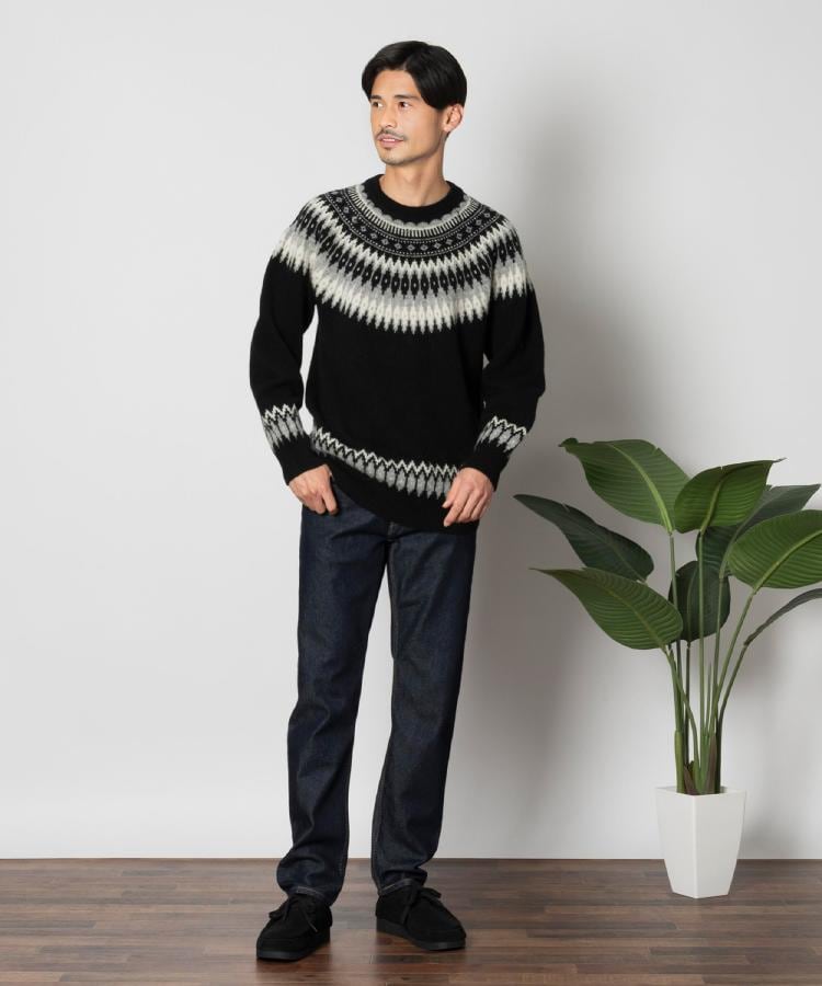 ライトオン(Right-on)のBACK NUMBER(バックナンバー)「BritishWool」求心柄クルーネックニット2