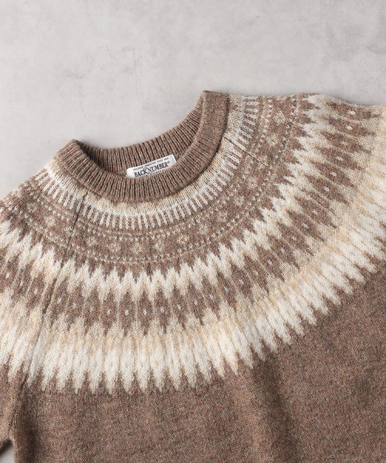 ライトオン(Right-on)のBACK NUMBER(バックナンバー)「BritishWool」求心柄クルーネックニット9