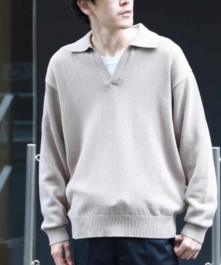 BACK NUMBER(バックナンバー)スキッパーコットンニット(ニット BACK NUMBER(バックナンバー)スキッパーコットンニット(ニット