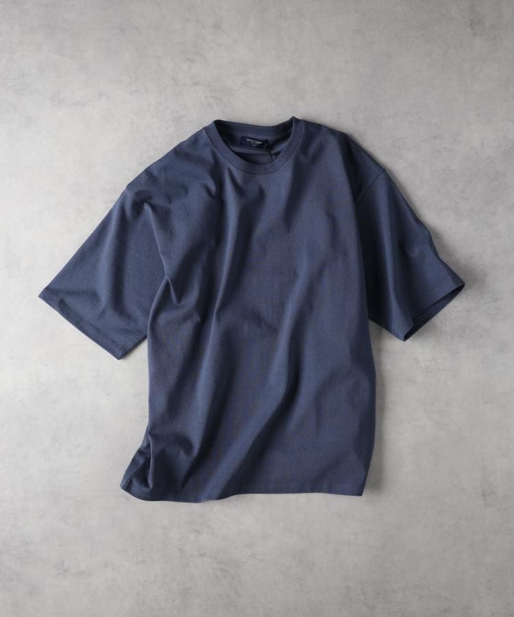 ライトオン(Right-on)のBACK NUMBER(バックナンバー)シルケット加工半袖Ｔシャツ ブルー(0015)