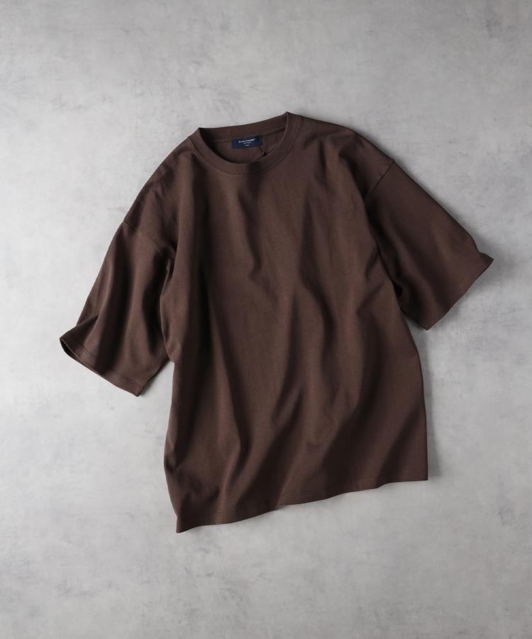 ライトオン(Right-on)のBACK NUMBER(バックナンバー)シルケット加工半袖Ｔシャツ ブラウン(0025)