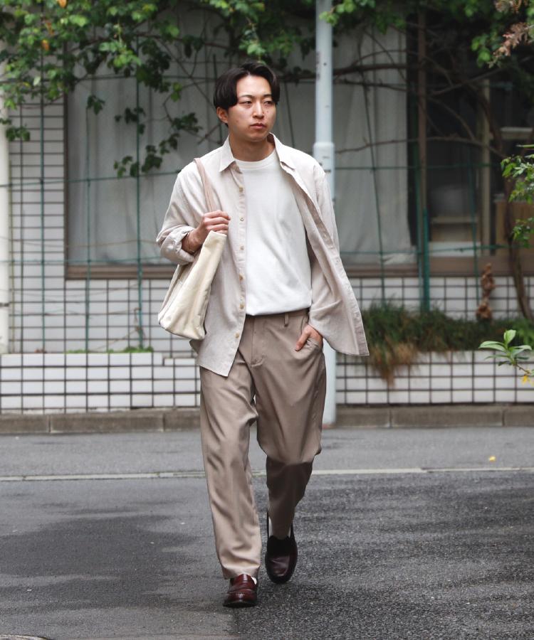 BACK NUMBER(バックナンバー)綿麻レギュラーシャツ(カジュアル BACK NUMBER(バックナンバー)綿麻レギュラーシャツ(カジュアル