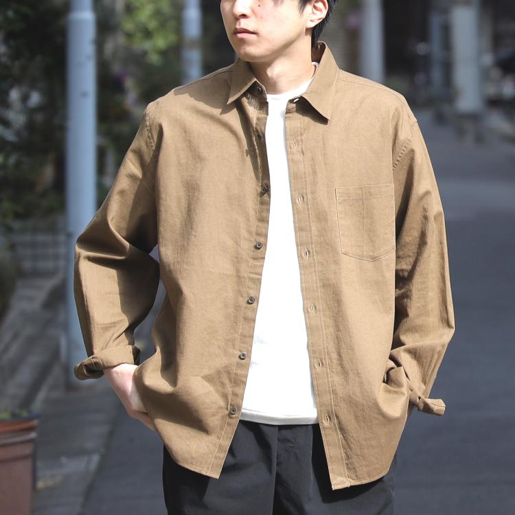 ライトオン(Right-on)のBACK NUMBER(バックナンバー)綿麻レギュラーシャツ カジュアルシャツ