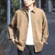 ライトオン(Right-on)のBACK NUMBER(バックナンバー)綿麻レギュラーシャツ ブラウン(0025)