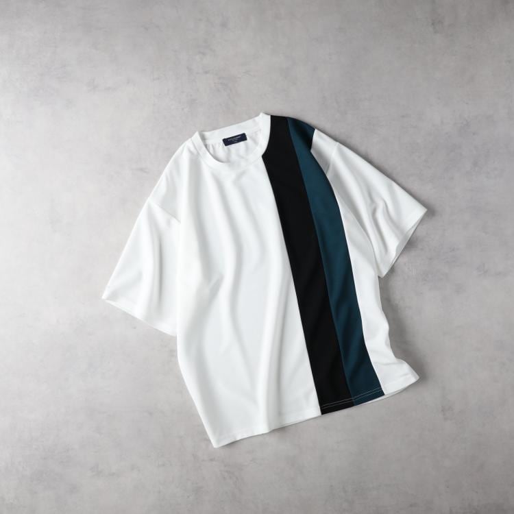 ライトオン(Right-on)のBACK NUMBER(バックナンバー)ジョーゼット縦切替えデザインTシャツ Ｔシャツ