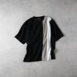 ライトオン(Right-on)のBACK NUMBER(バックナンバー)ジョーゼット縦切替えデザインTシャツ ブラック(0099)