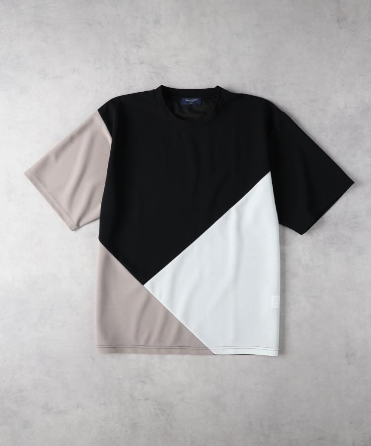 ライトオン(Right-on)のBACK NUMBER(バックナンバー)ジョーゼット斜め切替えデザインTシャツ1