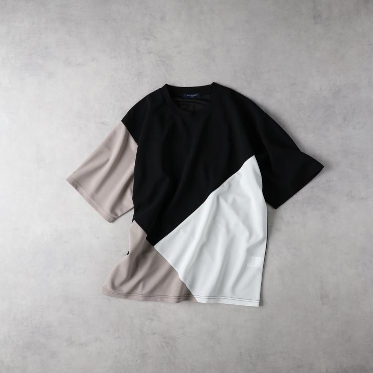 ライトオン(Right-on)のBACK NUMBER(バックナンバー)ジョーゼット斜め切替えデザインTシャツ Ｔシャツ