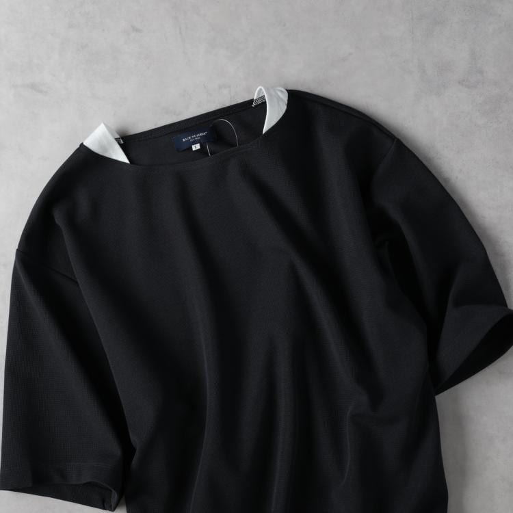 ライトオン(Right-on)のBACK NUMBER(バックナンバー)ボートネックフェイクレイヤードＴシャツ Ｔシャツ
