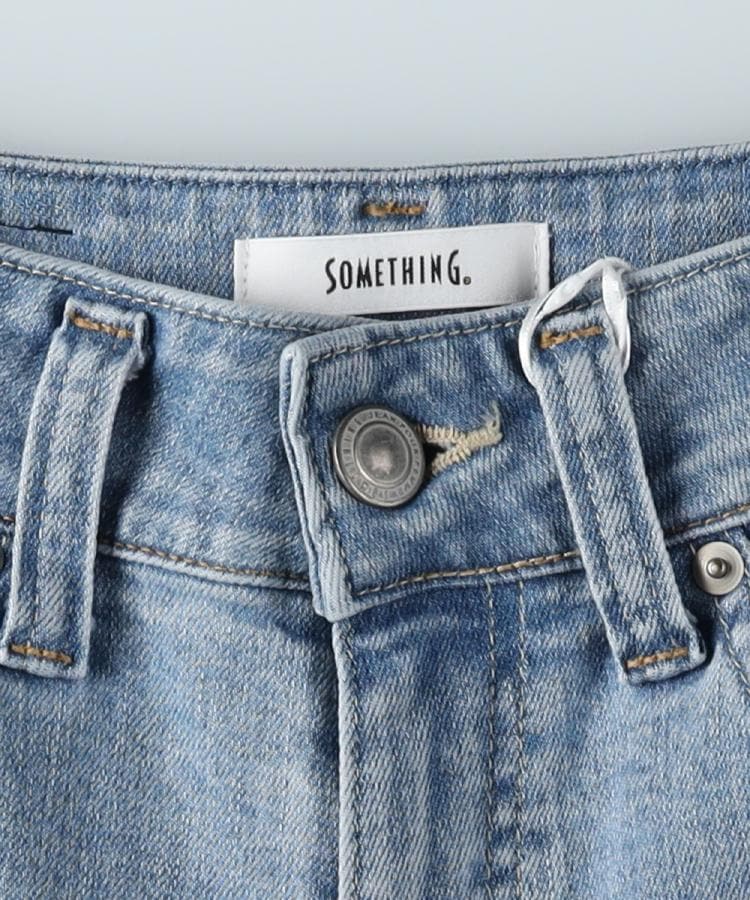 SOMETHING(サムシング)「LISA」セミワイドパンツ(デニムパンツ SOMETHING(サムシング)「LISA」セミワイドパンツ(デニムパンツ