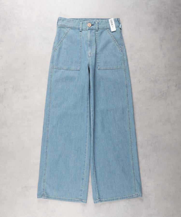 ライトオン(Right-on)のSOMETHING(サムシング)「SUMMER COOL」 涼しいワイドベーカーデニムパンツ11