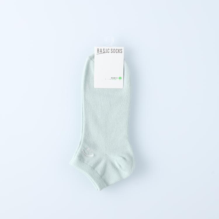 ライトオン(Right-on)のBASIC SOCKS(ベーシックソックス)スマイル刺繍ソックス ソックス