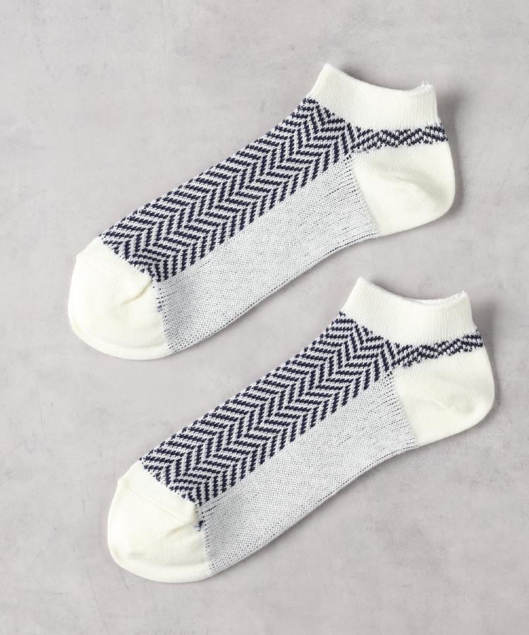 ライトオン(Right-on)のBASIC SOCKS(ベーシックソックス)へリンボン柄ソックス6