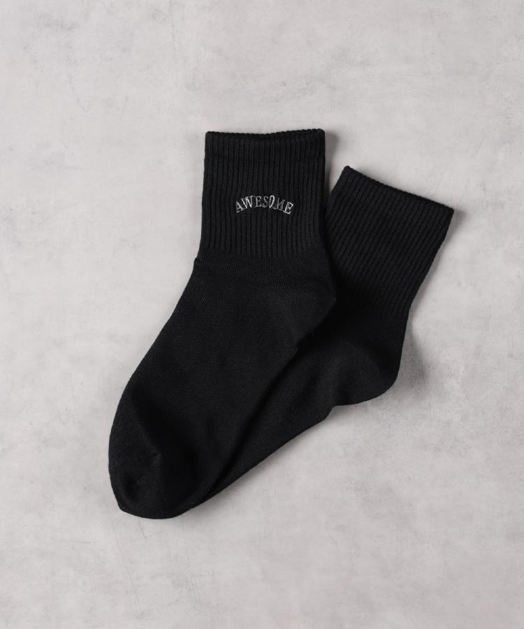 ライトオン(Right-on)のBASIC SOCKS(ベーシックソックス)ロゴ刺繍ソックス1