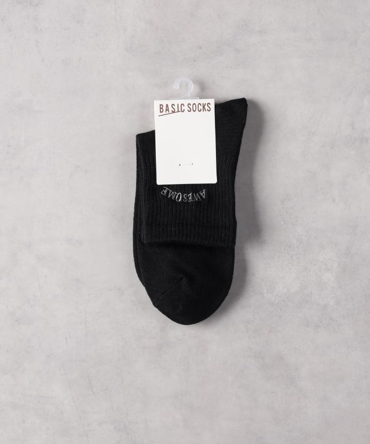 ライトオン(Right-on)のBASIC SOCKS(ベーシックソックス)ロゴ刺繍ソックス2