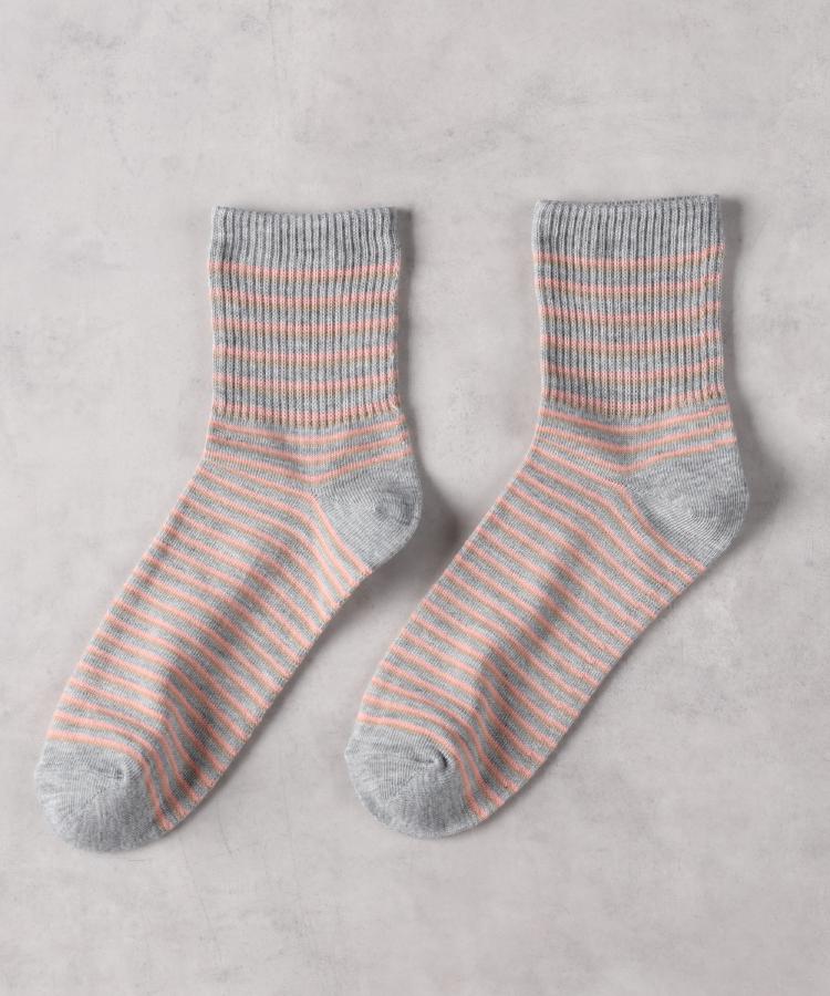 ライトオン(Right-on)のBASIC SOCKS(ベーシックソックス)マルチボーダーソックス1