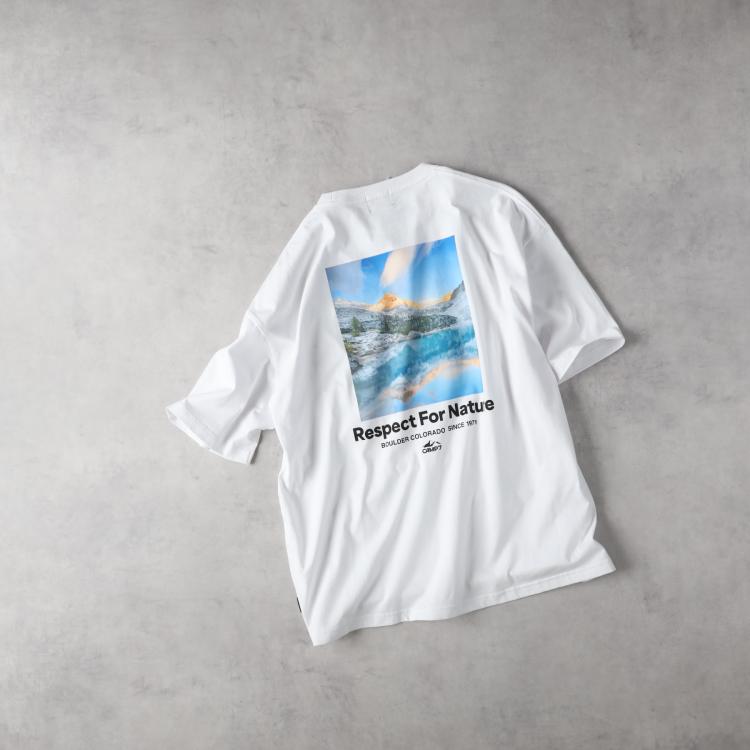 ライトオン(Right-on)のCAMP7(キャンプ7)バックフォトプリントＴシャツ Ｔシャツ