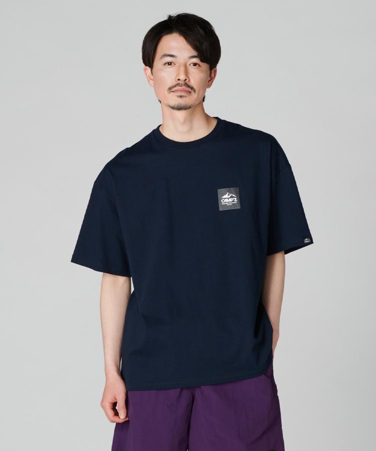 ライトオン(Right-on)のCAMP7(キャンプ7)ベーシックロゴ半袖Tシャツ ネイビー(0019)