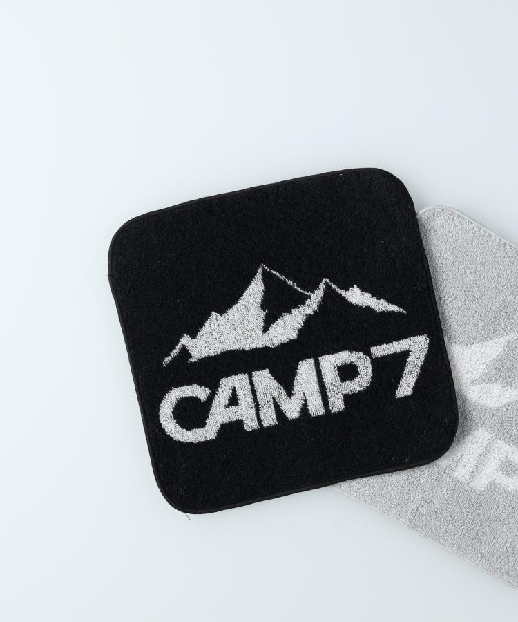ライトオン(Right-on)のCAMP7(キャンプ7)ロゴハンカチ ブラック(0099)