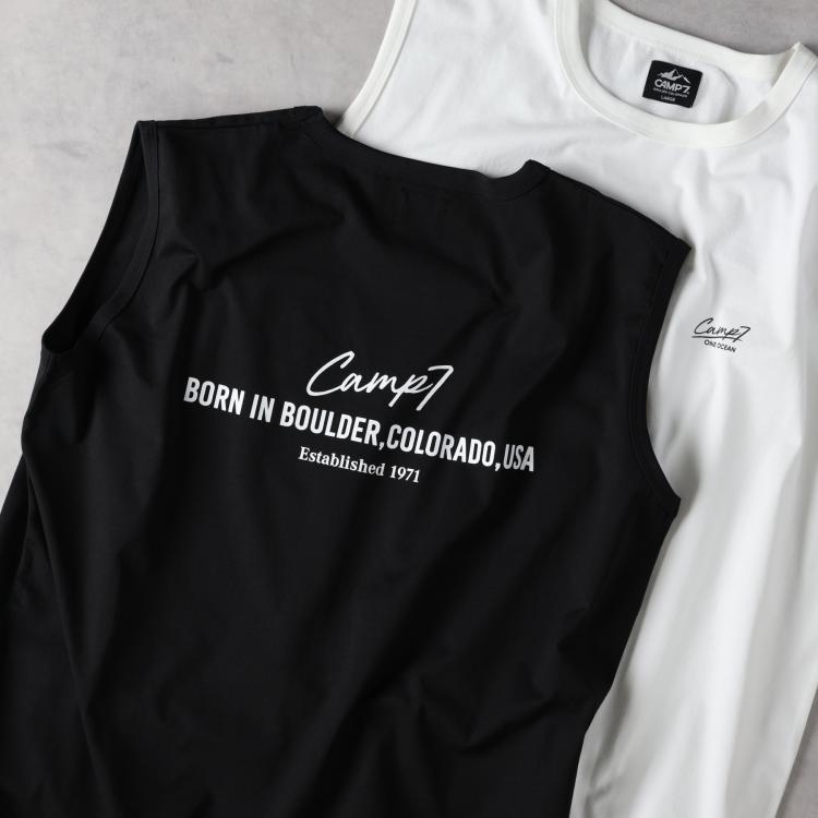 ライトオン(Right-on)のCAMP7(キャンプ7)【ONE　OCEAN】プリントノースリーブTシャツ タンクトップ